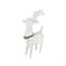 28.5" Lighted White Plush Glittered Reindeer Christmas Yard Art